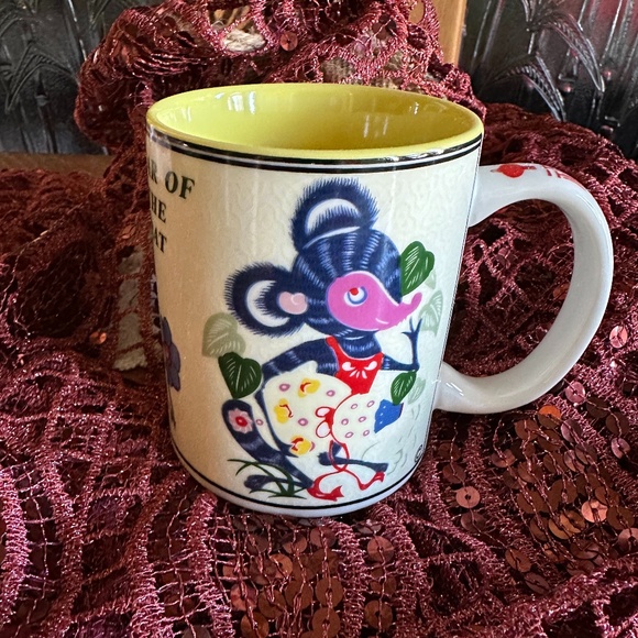 Vintage Chinese Zodiac Calendar Mug "Year of the Rat" Cofee Cup Mug - Picture 1 of 9